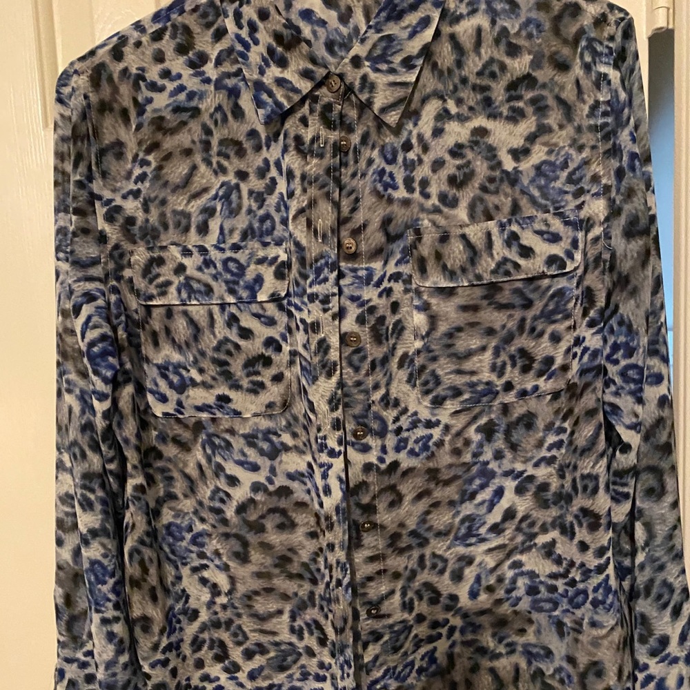 Equipment Leopard Print Blouse
